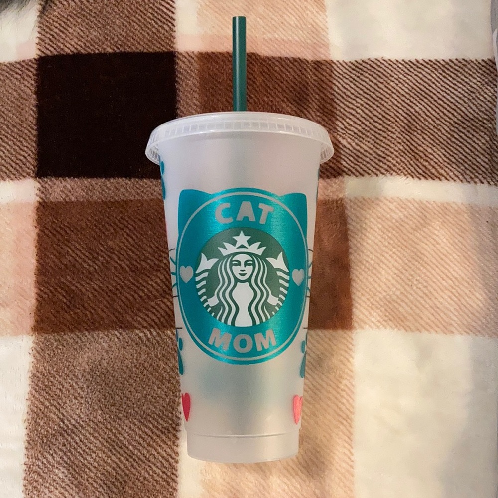🌟JUST LISTED🌟 “Cat Mom” Reusable Starbucks Cup